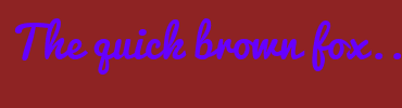 Image with Font Color 6600FF and Background Color 8E2323